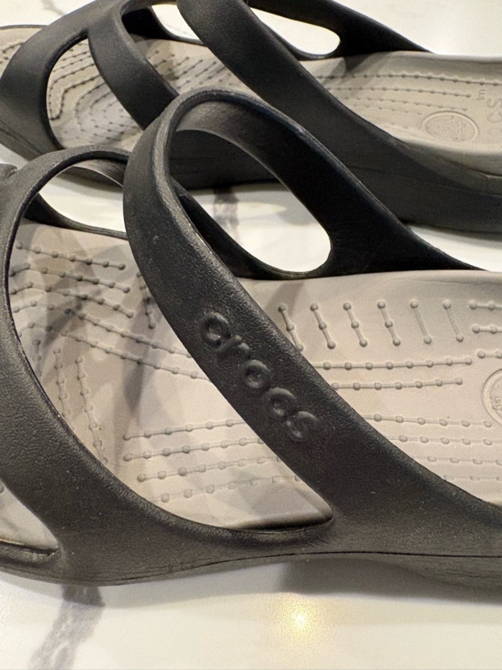 Crocs Black Strappy Sandals, 7 - Picture 4 of 6